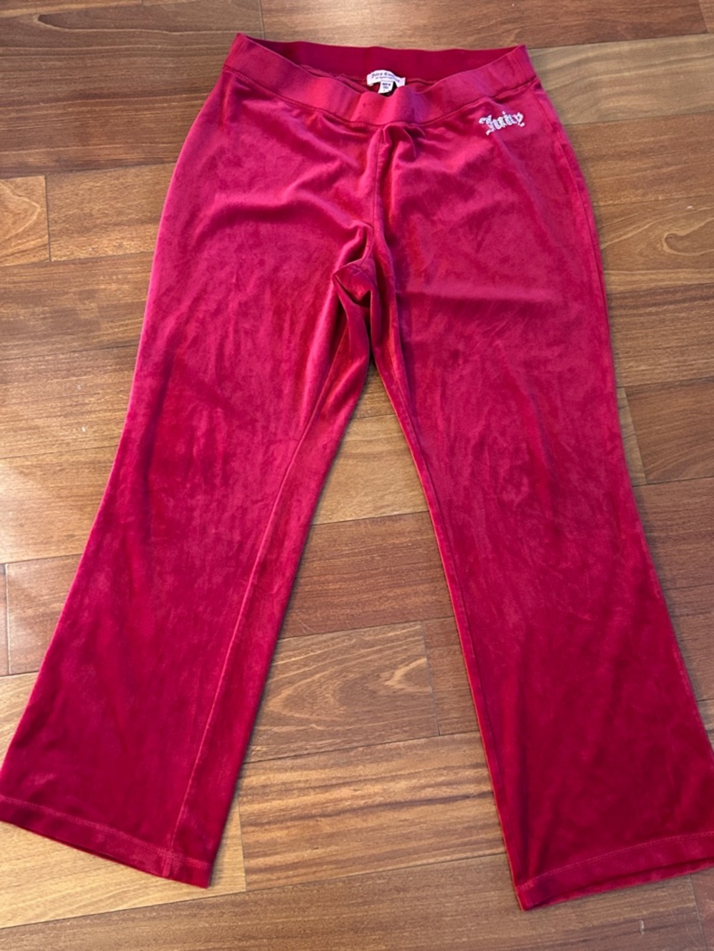 Juicy Couture Raspberry Red Velour Pants Size L